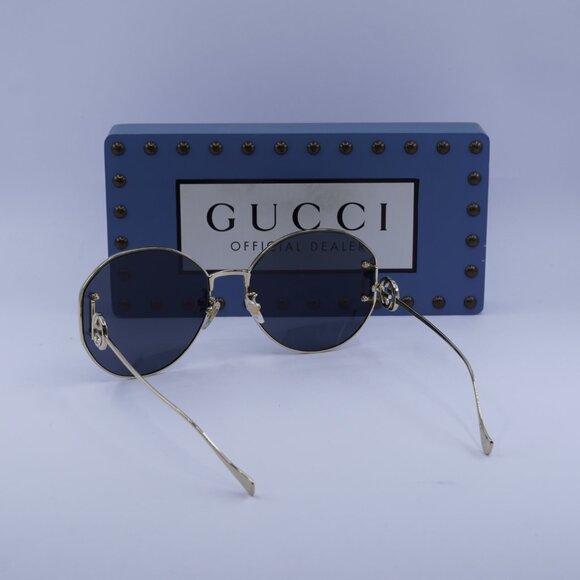 Gucci GG1206SA 002 Round Sunglasses - Gold/Grey - Picture 6 of 11